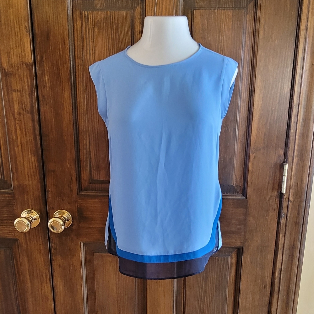 The Limited Sz XS Short Sleeve Blue & Navy P2P 17 L 20